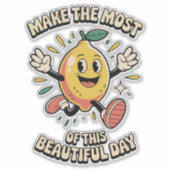 Maak het Meest – Citroen Vinyl Sticker (Voorkant)