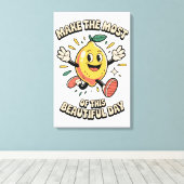 Maak het Meest – Poster Kunst Citroen Canvas Afdruk (Insitu (Houten vloer))
