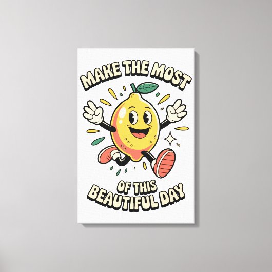 Maak het Meest – Poster Kunst Citroen Canvas Afdruk (Voorkant)