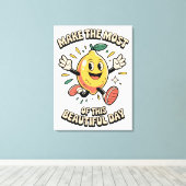 Maak het Meest – Poster Kunst Citroen Canvas Afdruk (Insitu (Houten vloer))