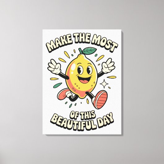 Maak het Meest – Poster Kunst Citroen Canvas Afdruk (Voorkant)