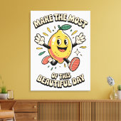 Maak het Meest – Poster Kunst Citroen Canvas Afdruk (Insitu (Woonkamer))