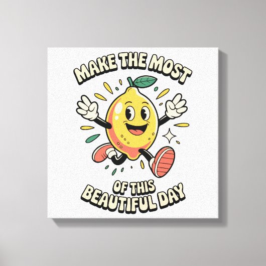 Maak het Meest – Poster Kunst Citroen Canvas Afdruk (Voorkant)