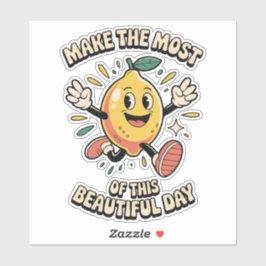 Maak het meeste – citroen vinyl sticker