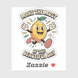 Maak het meeste – citroen vinyl sticker