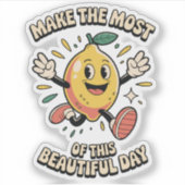 Maak het meeste – citroen vinyl sticker (Voorkant)