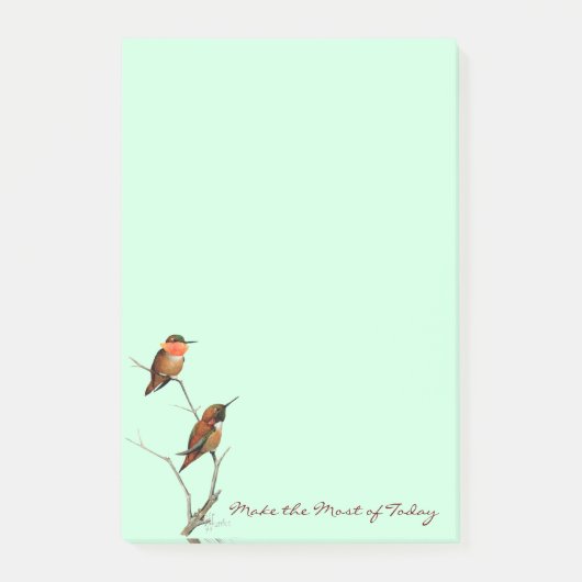 Maak het meeste van vandaag: Rufous Hummingbird Ar Post-it® Notes (Voorkant)
