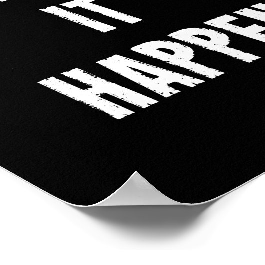 Maak het Motivatie Poster van het Citaat in Zwart  (Hoek)