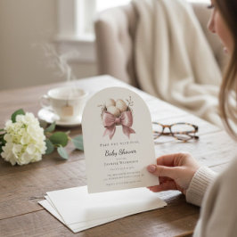 maak het nest roze baby shower klaar kaart