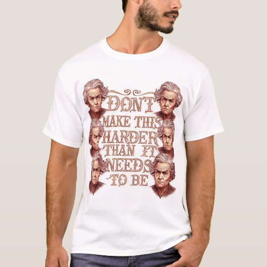Maak het niet moeilijker dan nodig is t-shirt (Voorkant)