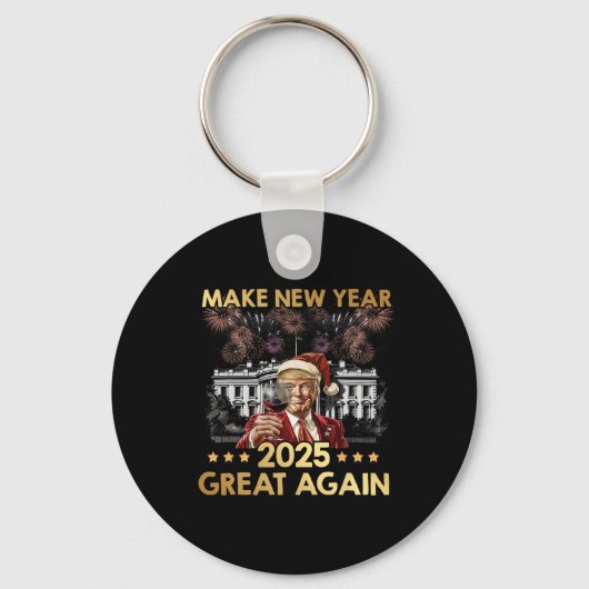 Maak het nieuwe jaar 2025 weer geweldig grappig Tr Sleutelhanger (Voorkant)