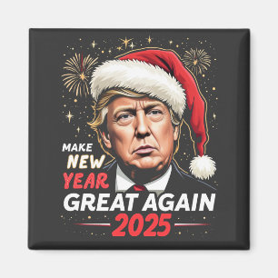 Maak het nieuwe jaar weer geweldig 2025 Trump New Magneet
