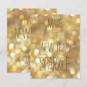 Maak het nieuwjaar van de sluiting - Gold Glam nie Feestdagenkaart (Voorkant / Achterkant)