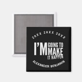 Maak het Overstromende Motivatie gebeurt Personali Magneet (Voorkant / Achterkant)