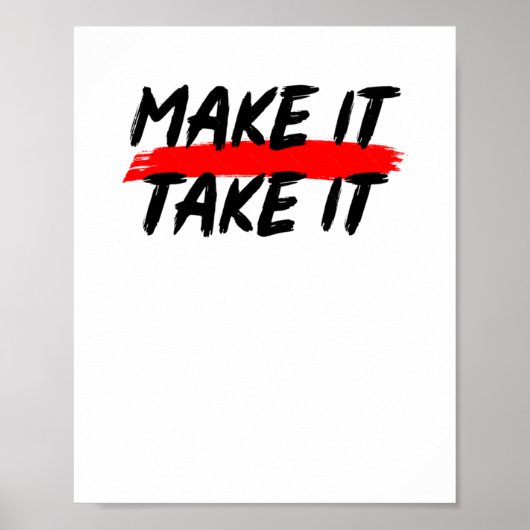 Maak het, pak het basketbal poster (Voorkant)