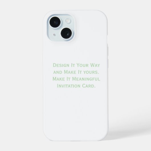 Maak het persoonlijk iPhone 15 case (Achterkant)