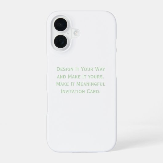 Maak het persoonlijk iPhone 16 hoesje (Achterkant)