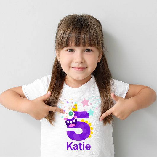 Maak het persoonlijk! Meisjes Monster Eyes #5 Verj Kinder Shirts