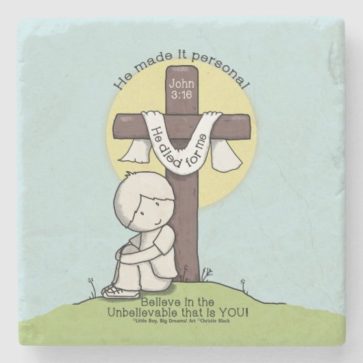 Maak het Persoonlijk Stenen Onderzetter (Voorkant)