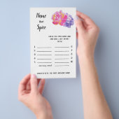 "Maak het pittig: Raad die Specerij Bruiloftsspel" Flyer (Hand)