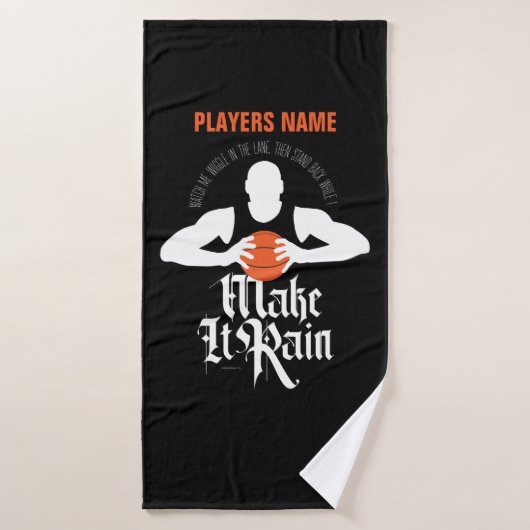 Maak het regenen (Basketbal) Badhanddoek (Badhanddoek)