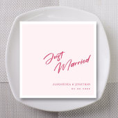 Maak het roze! Gepersonaliseerde 'Just Married' br Servet