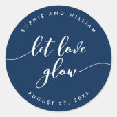 Maak het script minder aantrekkelijk, laat liefdes ronde sticker (Voorkant)