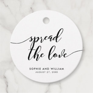Maak het script Spread the Love Wedding Bedankjes Labels
