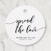 Maak het script Spread the Love Wedding Bedankjes Labels (Voorkant)