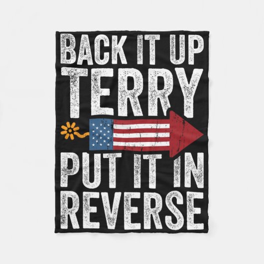 Maak het terug op Terry, zet het in omgekeerde gra Fleece Deken (Voorkant)
