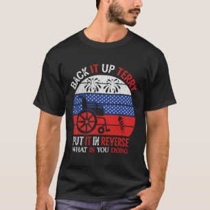 Maak het terug op Terry, zet het in omgekeerde gra T-shirt