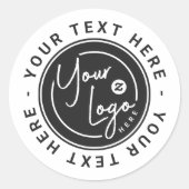 Maak het uw aangepaste bedrijfslogo ronde sticker (Voorkant)