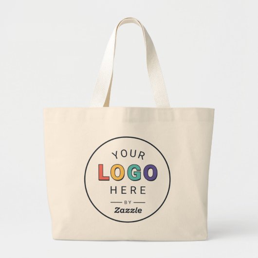 Maak het uw aangepaste logo grote tote bag (Voorkant)