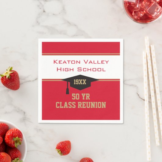 MAAK HET UW Custom Class Reunion party servet (Insitu)