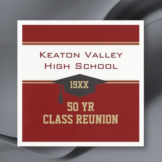 MAAK HET UW Custom Class Reunion party servet