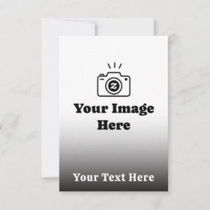 Maak het van jou met favoriete foto en tekst RSVP kaartje