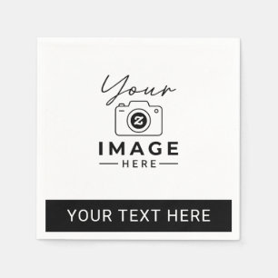Maak het van jou met favoriete foto en tekst servet