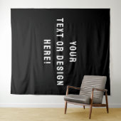 Maak het van jou - XL Custom Black Tapestry Wandkleed (In Situ (horizontaal))