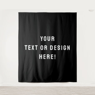 Maak het van jou - XL Custom Black Tapestry Wandkleed