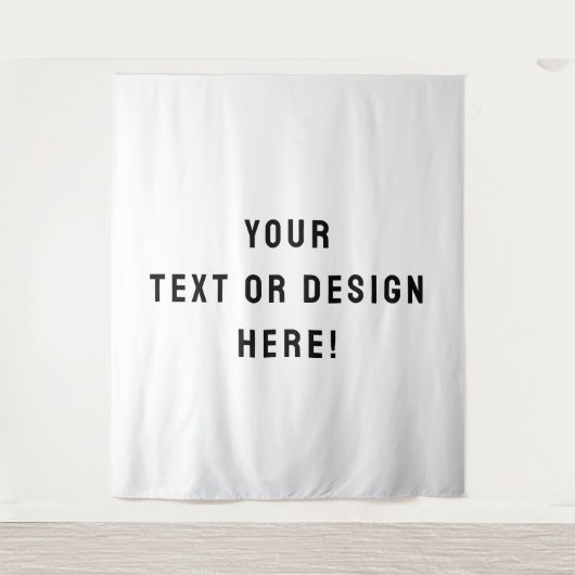 Maak het van jou - XL Custom White Tapestry Wandkleed (Voorkant)