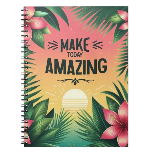 "Maak het vandaag geweldig" Notitieboek (Voorkant)