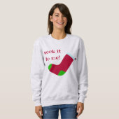 "Maak het vast aan mij!" kerstcadeau, overhemd Trui (Voorkant volledig)