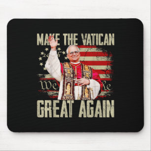 Maak het Vaticaan weer groot Paus Leo XIV Retro Muismat