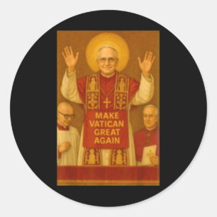 Maak het Vaticaan weer groot - Paus Leo XIV Ronde Sticker