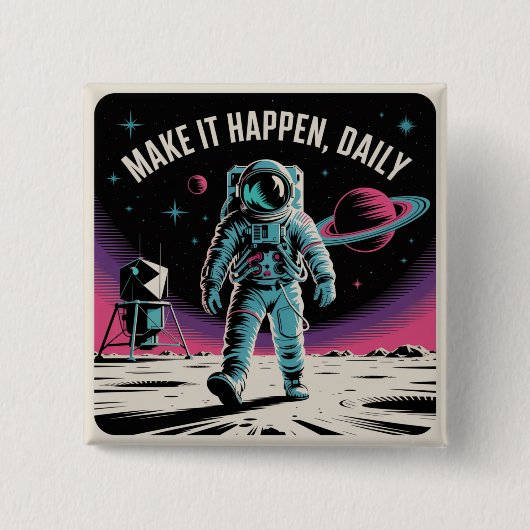 Maak het waar, elke dag vierkante button 5,1 cm (Voorkant)