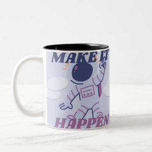 Maak het waar – Motivatie & Succes Tweekleurige Koffiemok