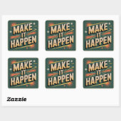 Maak het waar vierkante sticker (Vel)
