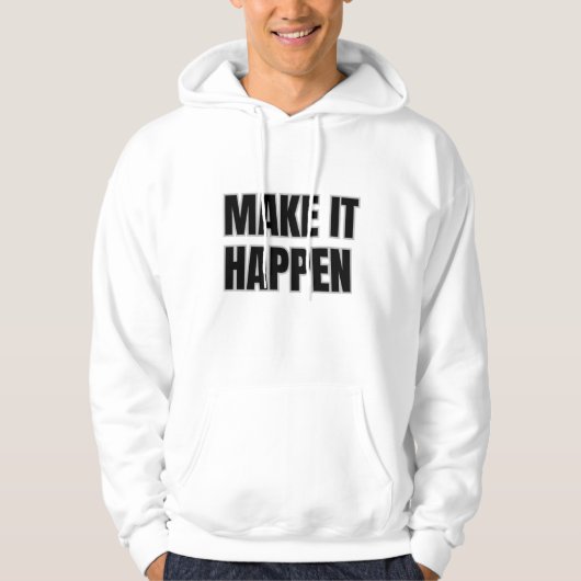 Maak het waar volwassenen pullover hoodie (Voorkant)