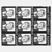 Maak het weer geweldig om te slapen Donald Trump B Fleece Deken (Voorkant (Horizontaal))