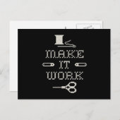 Maak het werk briefkaart (Voorkant / Achterkant)